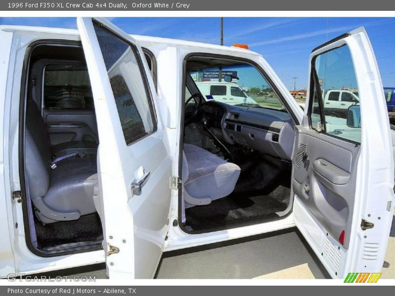 Oxford White / Grey 1996 Ford F350 XL Crew Cab 4x4 Dually