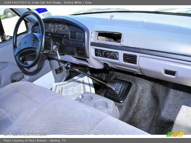 Oxford White / Grey 1996 Ford F350 XL Crew Cab 4x4 Dually