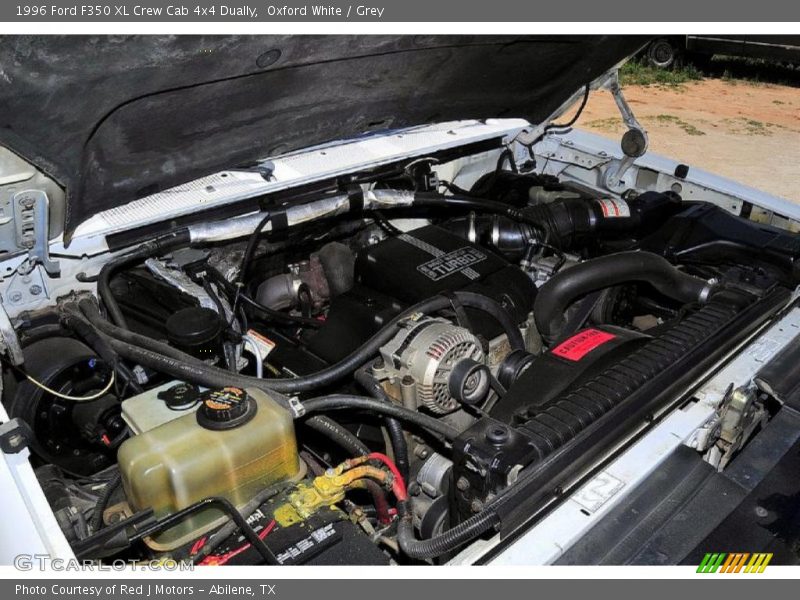 Oxford White / Grey 1996 Ford F350 XL Crew Cab 4x4 Dually