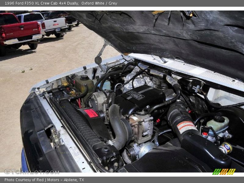 Oxford White / Grey 1996 Ford F350 XL Crew Cab 4x4 Dually