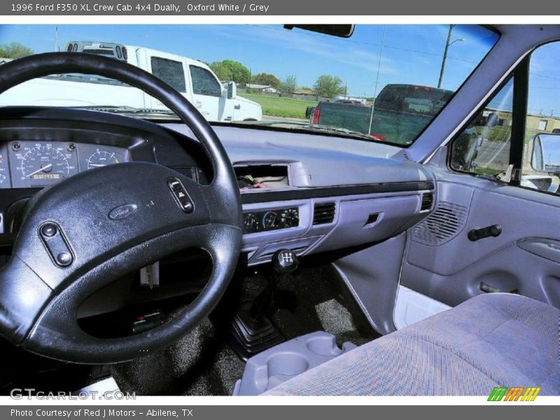Oxford White / Grey 1996 Ford F350 XL Crew Cab 4x4 Dually