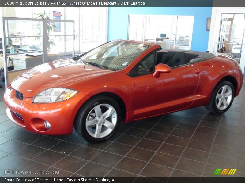 Sunset Orange Pearlescent / Dark Charcoal 2008 Mitsubishi Eclipse Spyder GS