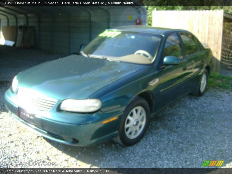 Dark Jade Green Metallic / Medium Neutral 1998 Chevrolet Malibu LS Sedan