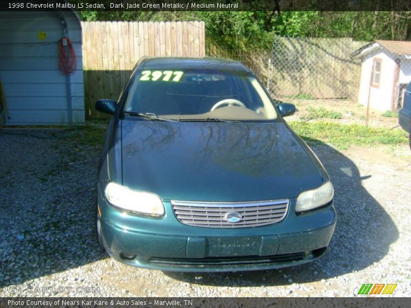 Dark Jade Green Metallic / Medium Neutral 1998 Chevrolet Malibu LS Sedan
