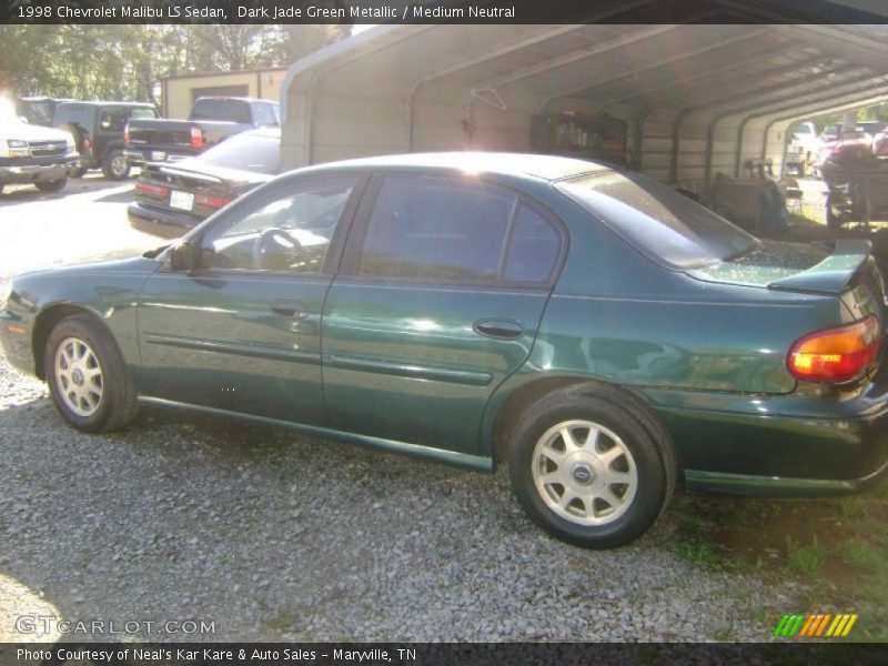 Dark Jade Green Metallic / Medium Neutral 1998 Chevrolet Malibu LS Sedan