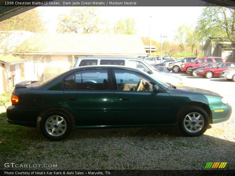 Dark Jade Green Metallic / Medium Neutral 1998 Chevrolet Malibu LS Sedan