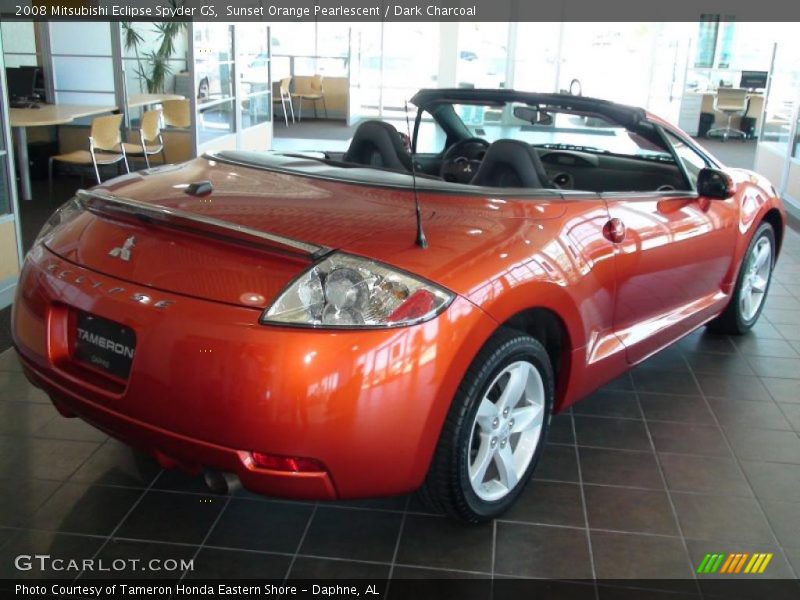 Sunset Orange Pearlescent / Dark Charcoal 2008 Mitsubishi Eclipse Spyder GS