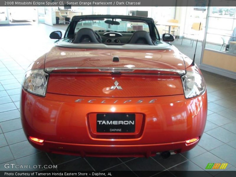 Sunset Orange Pearlescent / Dark Charcoal 2008 Mitsubishi Eclipse Spyder GS