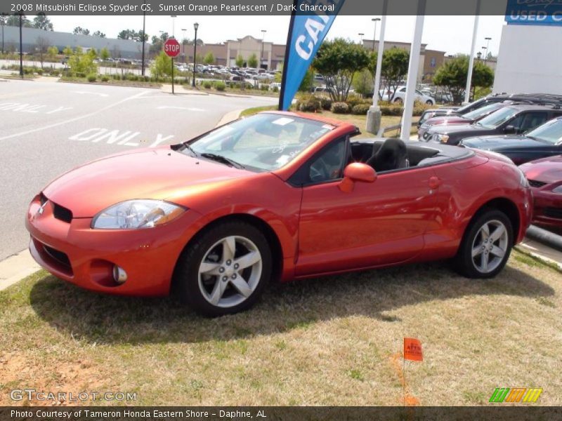 Sunset Orange Pearlescent / Dark Charcoal 2008 Mitsubishi Eclipse Spyder GS