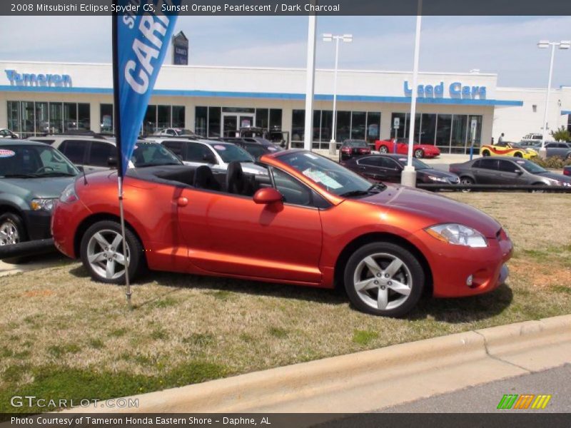 Sunset Orange Pearlescent / Dark Charcoal 2008 Mitsubishi Eclipse Spyder GS