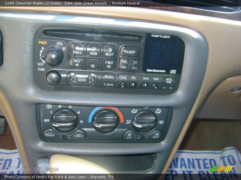 Dark Jade Green Metallic / Medium Neutral 1998 Chevrolet Malibu LS Sedan