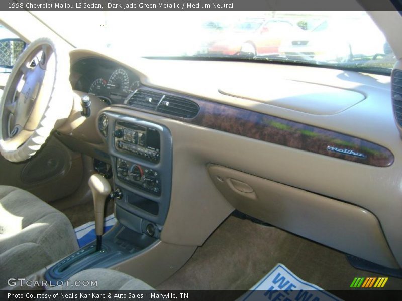 Dark Jade Green Metallic / Medium Neutral 1998 Chevrolet Malibu LS Sedan