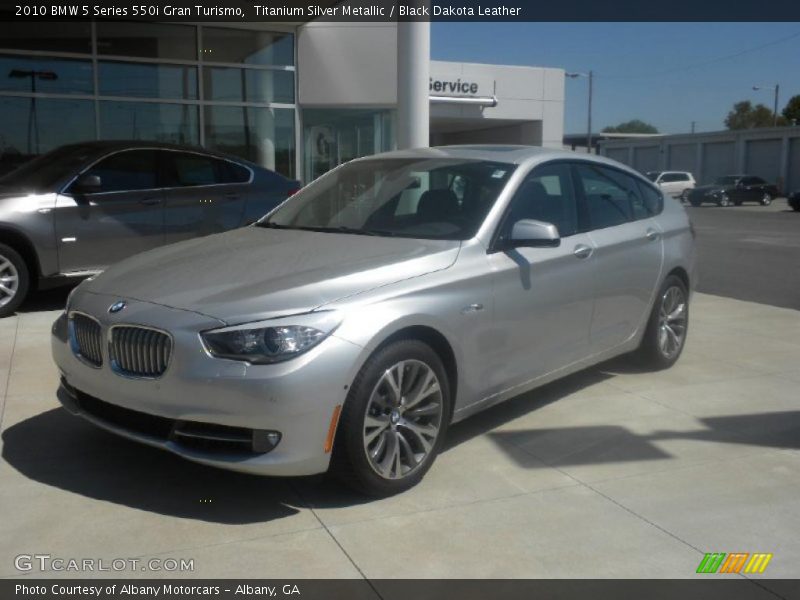 Titanium Silver Metallic / Black Dakota Leather 2010 BMW 5 Series 550i Gran Turismo
