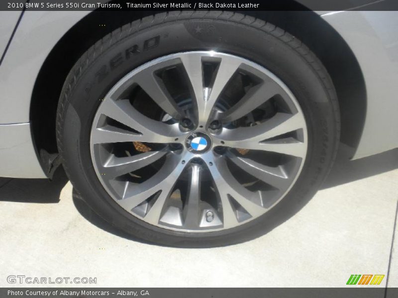Titanium Silver Metallic / Black Dakota Leather 2010 BMW 5 Series 550i Gran Turismo