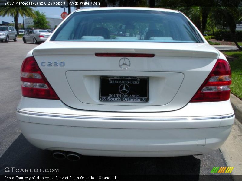 Arctic White / Ash 2007 Mercedes-Benz C 230 Sport