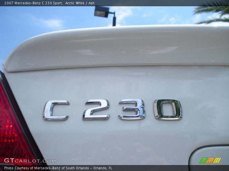 Arctic White / Ash 2007 Mercedes-Benz C 230 Sport