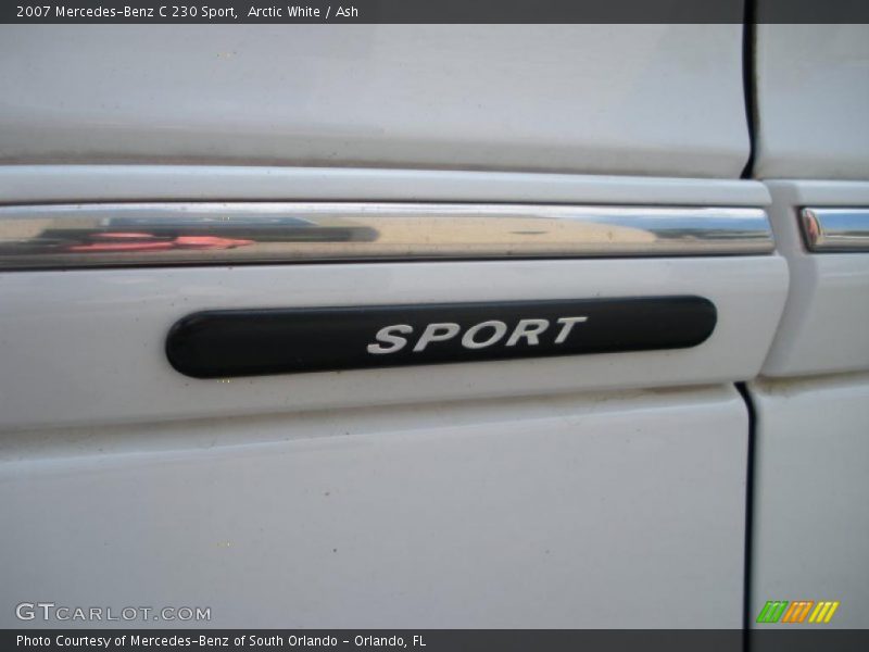 Arctic White / Ash 2007 Mercedes-Benz C 230 Sport