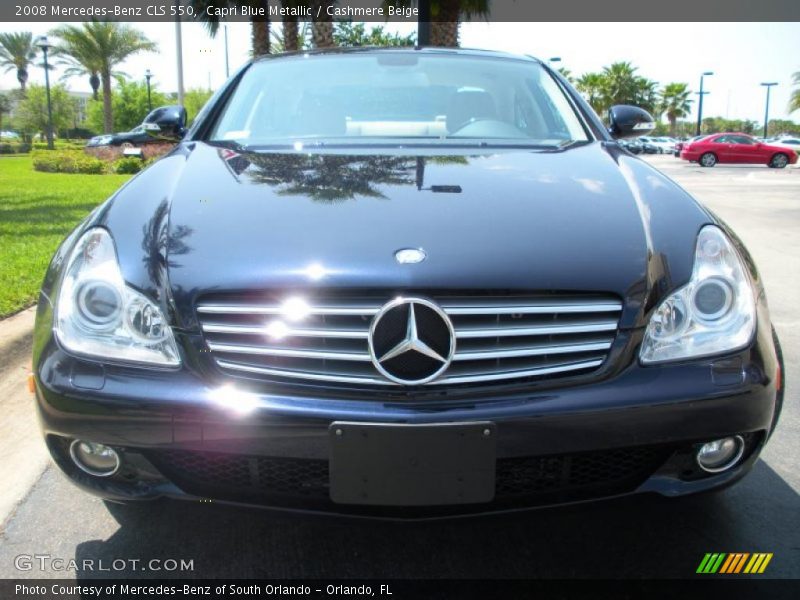 Capri Blue Metallic / Cashmere Beige 2008 Mercedes-Benz CLS 550