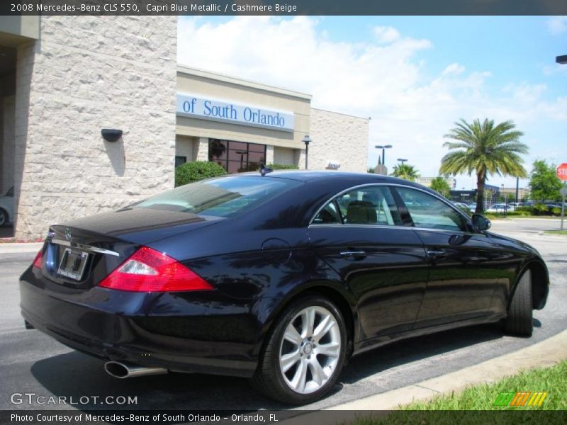 Capri Blue Metallic / Cashmere Beige 2008 Mercedes-Benz CLS 550