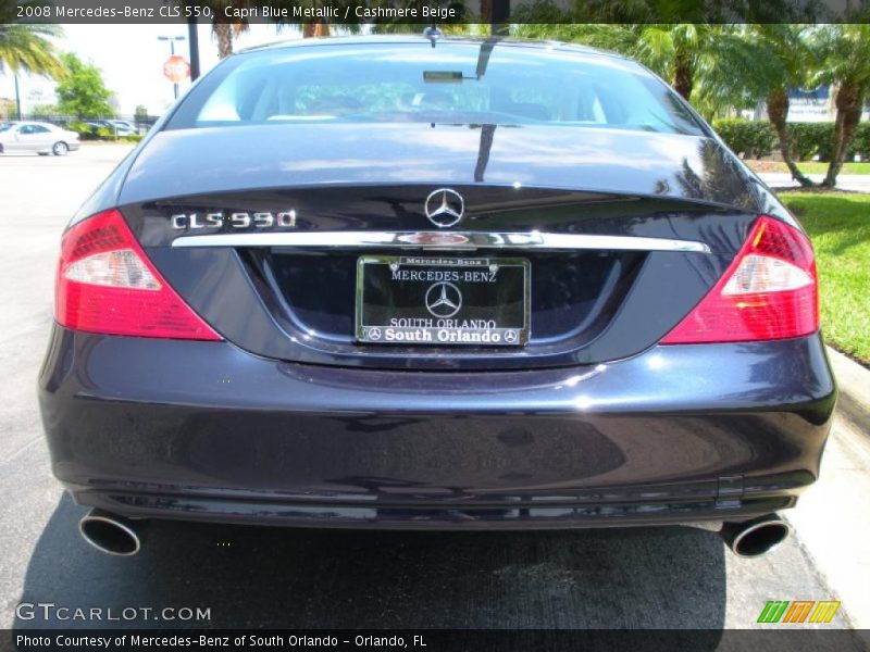Capri Blue Metallic / Cashmere Beige 2008 Mercedes-Benz CLS 550