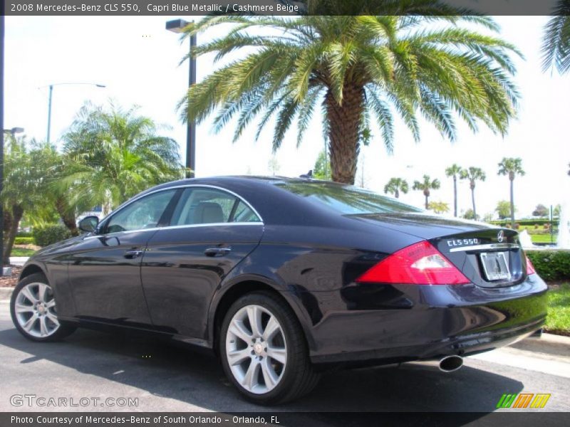 Capri Blue Metallic / Cashmere Beige 2008 Mercedes-Benz CLS 550