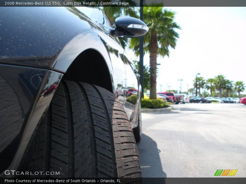 Capri Blue Metallic / Cashmere Beige 2008 Mercedes-Benz CLS 550