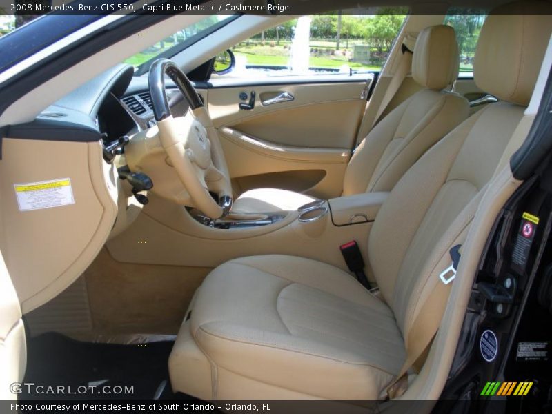 Capri Blue Metallic / Cashmere Beige 2008 Mercedes-Benz CLS 550