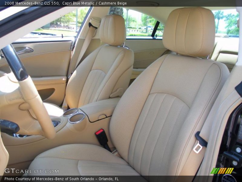 Capri Blue Metallic / Cashmere Beige 2008 Mercedes-Benz CLS 550