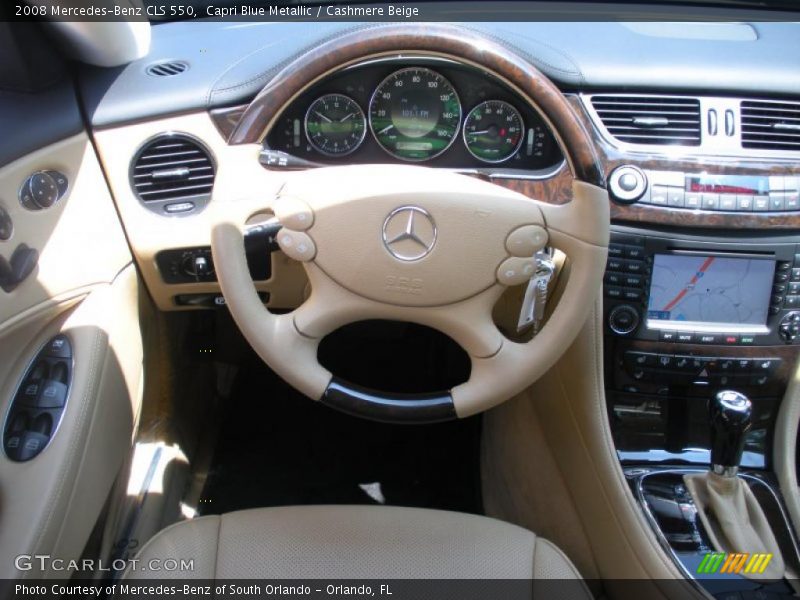 Capri Blue Metallic / Cashmere Beige 2008 Mercedes-Benz CLS 550