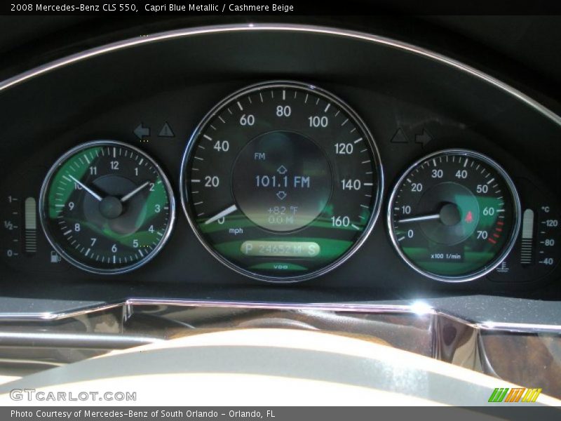 Capri Blue Metallic / Cashmere Beige 2008 Mercedes-Benz CLS 550