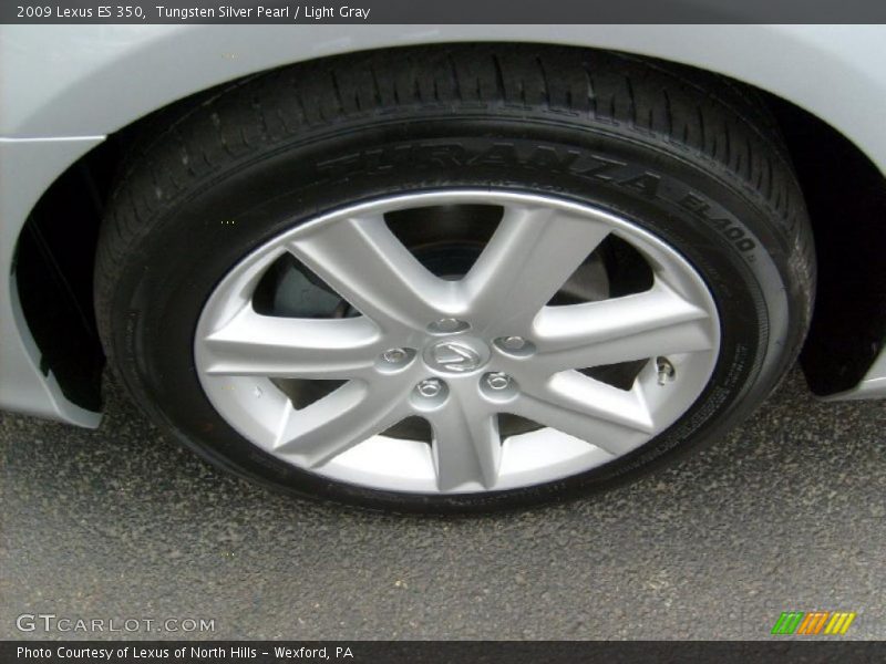 Tungsten Silver Pearl / Light Gray 2009 Lexus ES 350