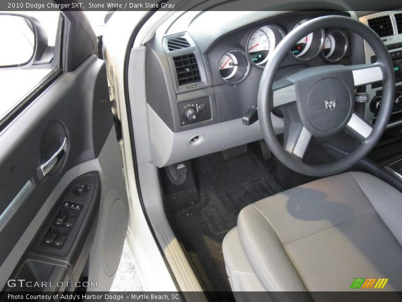 Stone White / Dark Slate Gray 2010 Dodge Charger SXT