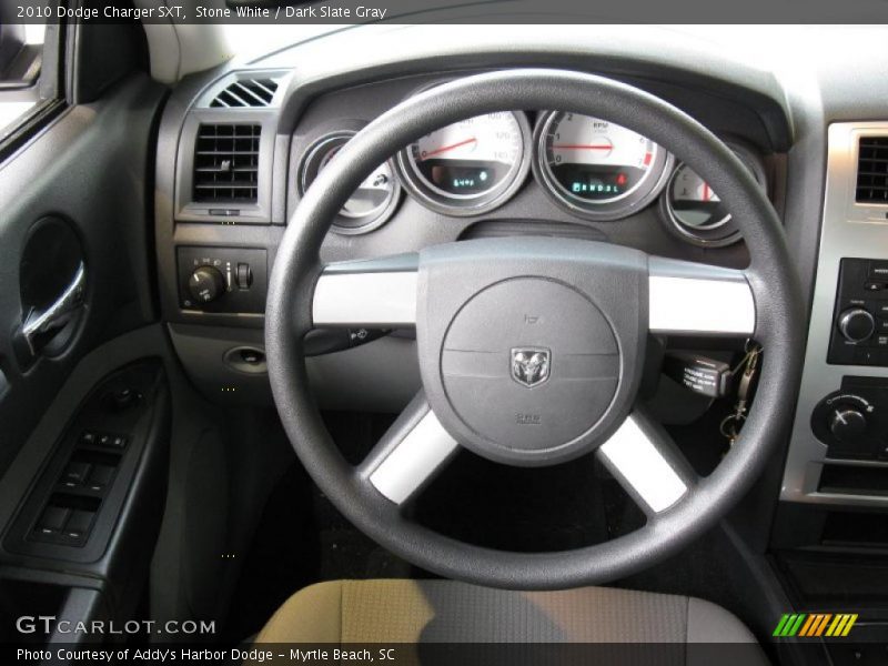 Stone White / Dark Slate Gray 2010 Dodge Charger SXT