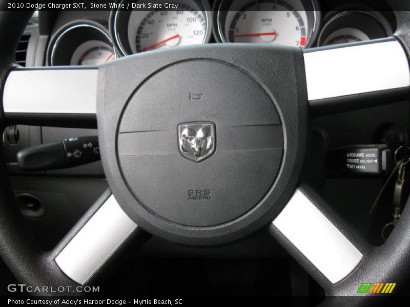 Stone White / Dark Slate Gray 2010 Dodge Charger SXT