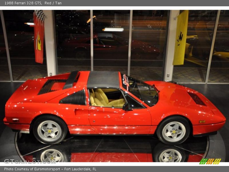 Red / Tan 1988 Ferrari 328 GTS