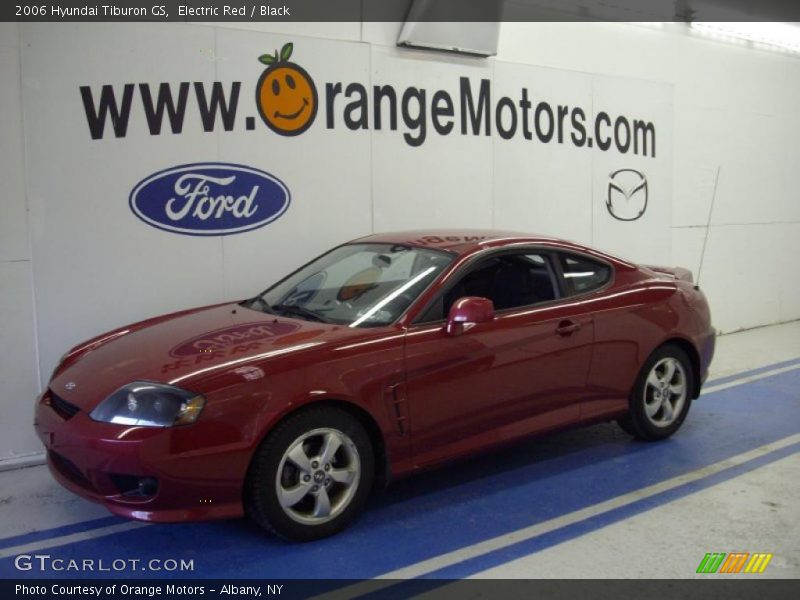Electric Red / Black 2006 Hyundai Tiburon GS
