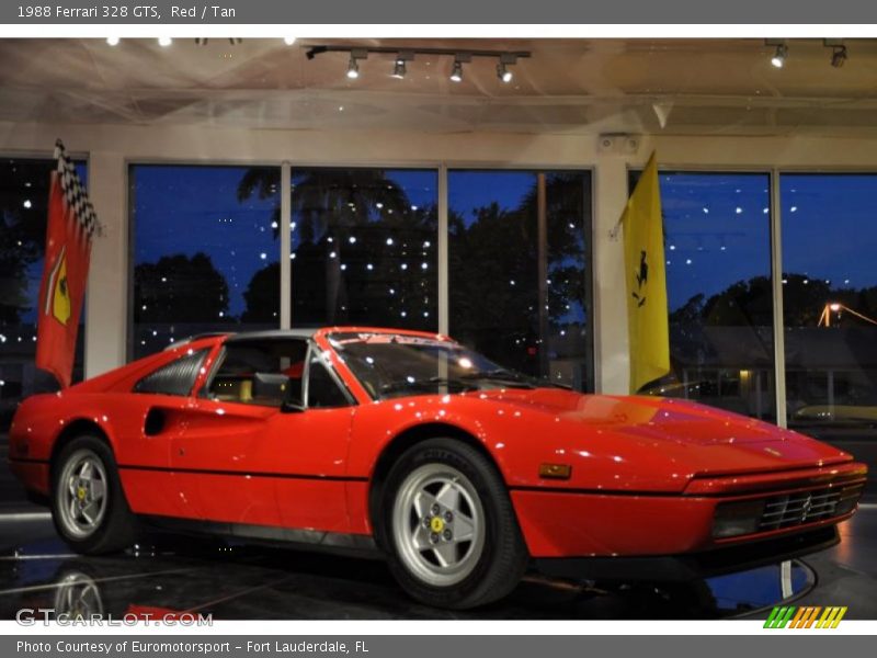 Red / Tan 1988 Ferrari 328 GTS