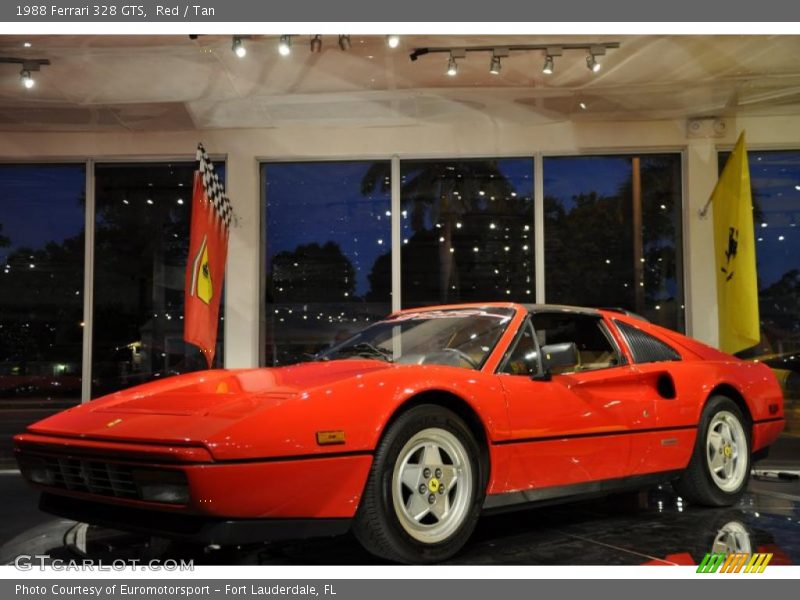 Red / Tan 1988 Ferrari 328 GTS