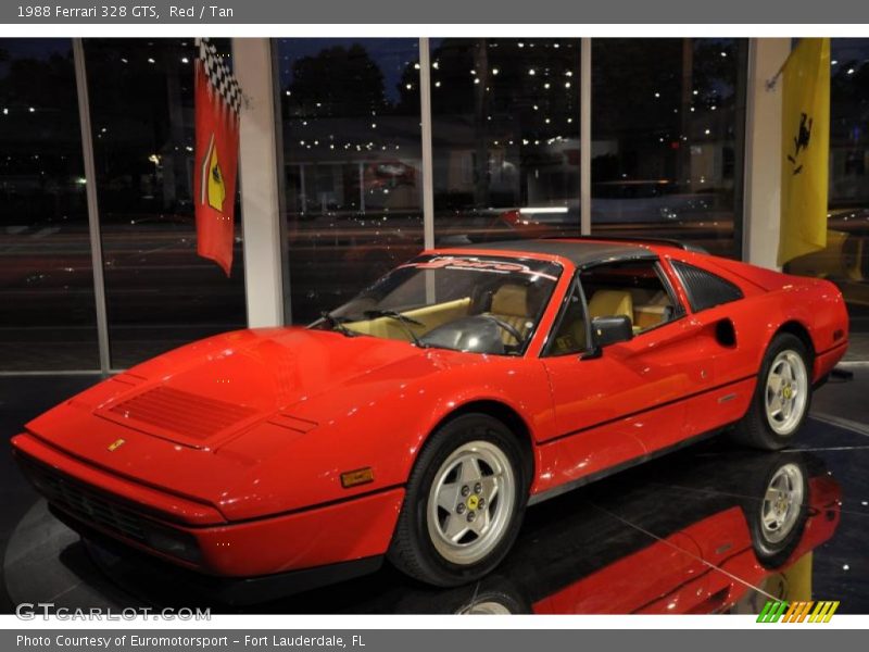 Red / Tan 1988 Ferrari 328 GTS