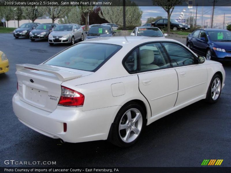 Satin White Pearl / Warm Ivory 2009 Subaru Legacy 2.5i Sedan