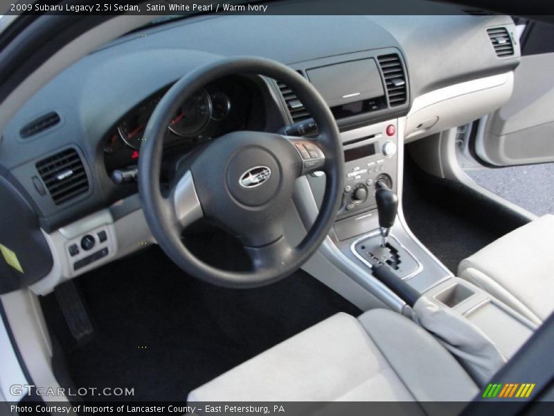Satin White Pearl / Warm Ivory 2009 Subaru Legacy 2.5i Sedan