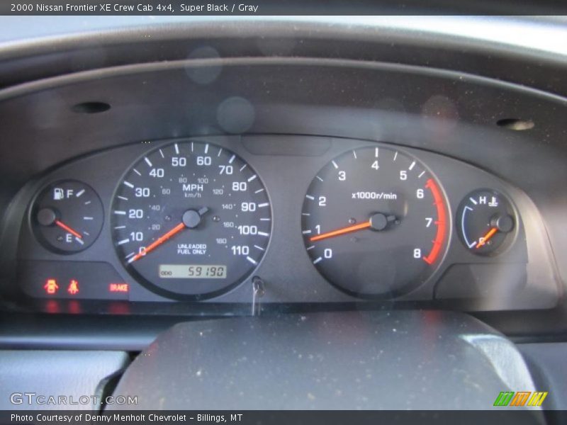 Super Black / Gray 2000 Nissan Frontier XE Crew Cab 4x4