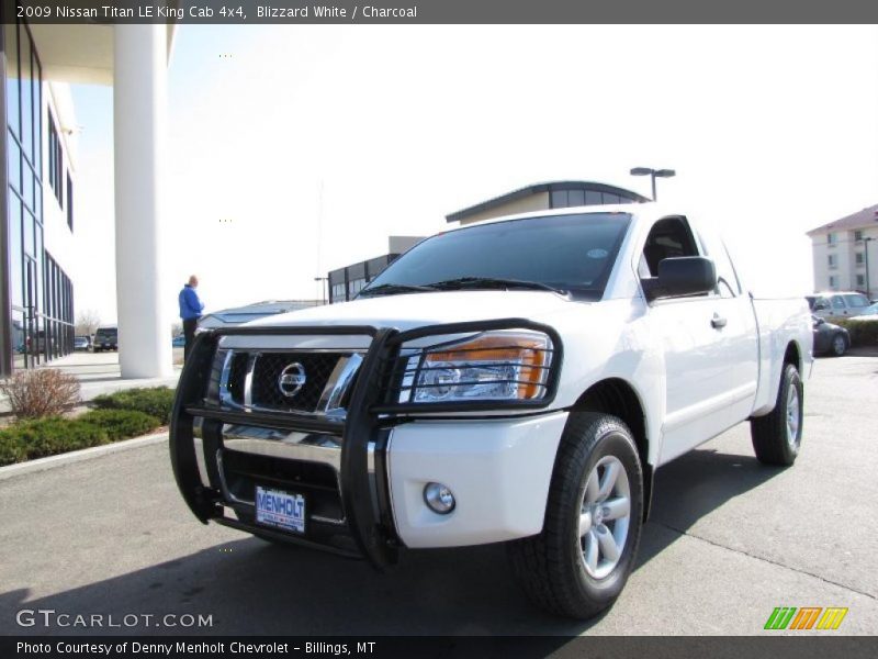 Blizzard White / Charcoal 2009 Nissan Titan LE King Cab 4x4