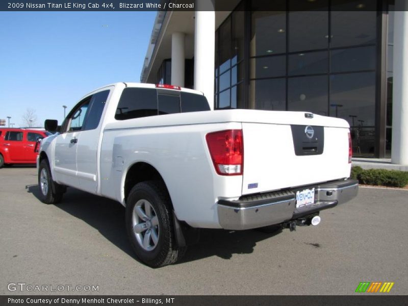 Blizzard White / Charcoal 2009 Nissan Titan LE King Cab 4x4