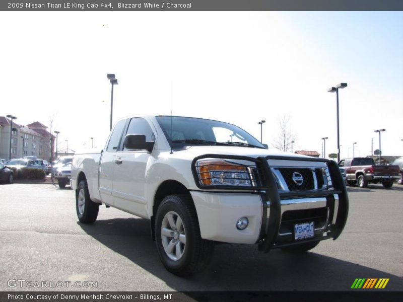 Blizzard White / Charcoal 2009 Nissan Titan LE King Cab 4x4