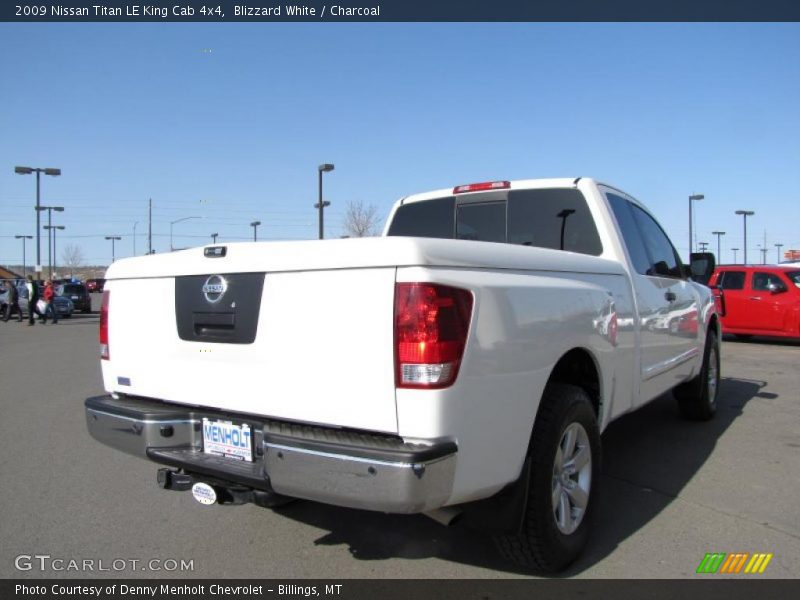 Blizzard White / Charcoal 2009 Nissan Titan LE King Cab 4x4