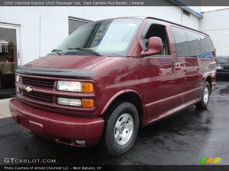 Dark Carmine Red Metallic / Neutral 2002 Chevrolet Express 1500 Passenger Van