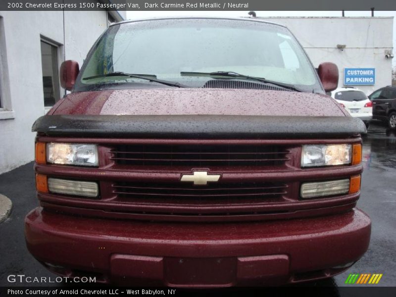 Dark Carmine Red Metallic / Neutral 2002 Chevrolet Express 1500 Passenger Van