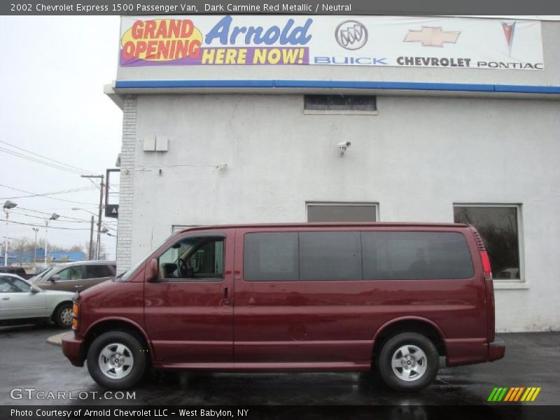 Dark Carmine Red Metallic / Neutral 2002 Chevrolet Express 1500 Passenger Van