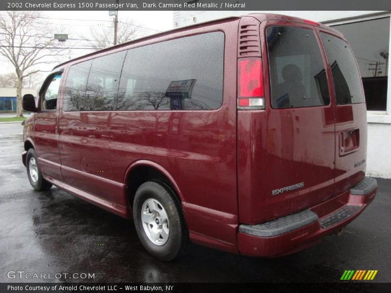 Dark Carmine Red Metallic / Neutral 2002 Chevrolet Express 1500 Passenger Van